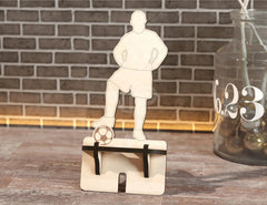 Phone Stand Football Player, Soccer ball Cut Mobile Stand Cell Phone Holder Digital Download SVG |#U230| VectorPort
