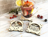 Coaster Mechanical Laser City Ball Dolphine Tea Coffee Cup Mat Pad Placemat Tableware Digital Download |#U231| VectorPort