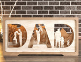 Multilayer Standing Dad and daughter 3D Happy Father’s Day Gift for Dad, Shadow box SVG plan, Diy gift Digital Download |#U232| VectorPort