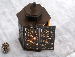 Christmas Lamp Night Light Snowflake & Butterfly Lantern Decoration Table Candle Holder Digital Download |#233| VectorPort