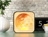 Father’s Day Gift Wooden Led Night Lamp Dad & Daughter Scene Multilayer Shadowbox Laser Cut Lampshade Table Lamp Digital Download |#U234| VectorPort