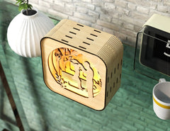 Father’s Day Gift Wooden Led Night Lamp Dad & Daughter Scene Multilayer Shadowbox Laser Cut Lampshade Table Lamp Digital Download |#U234| VectorPort