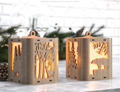 Christmas Candle Holder New Year Lamp Night Light Deer Lantern Decoration Hanging Tree Decoration Digital Download |#234| VectorPort