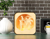 Father’s Day Gift Wooden Led Night Lamp Dad & Daughter Scene Multilayer Shadowbox Laser Cut Lampshade Table Lamp Digital Download |#U235| VectorPort