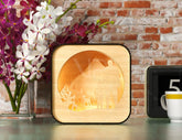 Father’s Day Gift Wooden Led Night Lamp Dad & Daughter Scene Multilayer Shadowbox Laser Cut Lampshade Table Lamp Digital Download |#U236| VectorPort