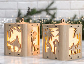 Nativity Scene Candle Holder Christmas Eve with baby Jesus, Traditional Lantern Tea Curved Corner Digital Download SVG |#236| VectorPort