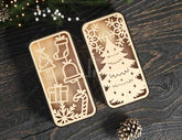 Christmas Gift Box Decorative Box Wooden New Year Gift Box laser cut Jeweler Case Digital Download |#237| VectorPort
