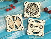 Coaster Mechanical Laser Vintage Cassette Turntable Shape Tea Coffee Cup Mat Pad Placemat Tableware Digital Download |#U239| VectorPort
