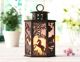 Horse Scene Forest Lantern: Laser Cut Tealight Candle Holder Night Light Forest Scene Lantern Digital Download |#239|