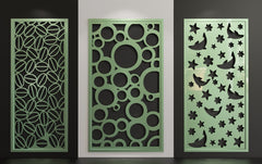 Ornaments for decorative partitions panel screen CNC Laser Cutting File | SVG, DXF, AI |#C024| VectorPort