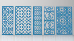 Ornaments for decorative partitions panel screen CNC Laser Cutting File | SVG, DXF, AI |#C024|