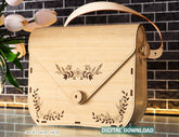 Wooden Clutch Laser Cut Wooden Bag, Purse, Handbag Digital Download SVG |#U243| VectorPort