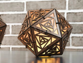 Icosahedron 3 Different Pattern wood triangle shadow lamp Tea Lantern Candle Holder Digital Download SVG |#U244| VectorPort
