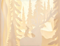 Paper cut Light Box, 3D Deer Forest Theme Shadow Box SVG template, Multi-layer shadow Box Diy Light box Digital Download SVG |#U246| VectorPort