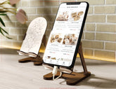 Elegant Minimalist Phone Stand | Laser Cut SVG File | Mobile Holder, Wooden Desk Phone Dock – Digital Download |#248| VectorPort