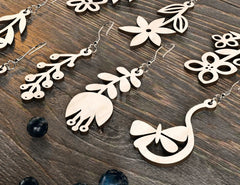 Flowers shape Earring Bundle Svg Jewelry Pendants earring laser cut Cut Files Digital Download |#U249| VectorPort