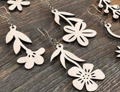 Flowers shape Earring Bundle Svg Jewelry Pendants earring laser cut Cut Files Digital Download |#U249|