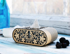 Floral Design Laser Cut Napkin Dispenser – 2 Size Options, Modern Tabletop Tissue Box Wooden Napkin cover Digital Download |#250| VectorPort