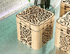 Decorative Wooden Gift box with Flowers Pattern Jeweler case Wedding Birthday Mother’s Day Gift Box laser cut file Digital Download |#U250|