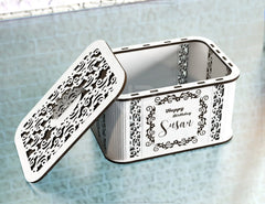 Decorative Wooden Gift box with Heart Flowers Pattern Jeweler case Wedding Birthday Mother’s Day Gift Box laser cut file Digital Download |#U253|