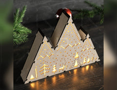 Scandinavian Mountain Led Night Light Lamp Laser Cut Bedside Table Lamp Digital Download |#U255| VectorPort