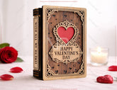Personalized Romantic Book Box SVG – Laser Cut Valentine’s Day Keepsake with Engraved Love Design | Digital Download |#258|