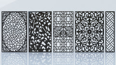 Abstract Pattern Panel Templates CNC Laser Cutting File | SVG, DXF, AI |#C026|