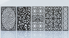 Abstract Pattern Panel Templates CNC Laser Cutting File | SVG, DXF, AI |#C026| VectorPort