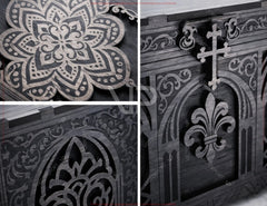 Gothic Wooden Keepsake Box | Laser Cut Storage Chest SVG | Ornate Decorative Gift Box Digital Download |#260| VectorPort