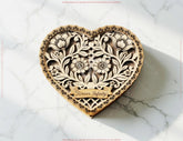 Laser Cut Heart Box SVG, Floral Keepsake Box Customizable – Layered Laser Cut Digital Download |#263| VectorPort