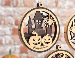 Halloween Decoration Balls Craft Hanging Bauble Pumpkin Witch Spider Lantern Spooky Scene Digital Download |#U268| VectorPort