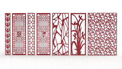 Abstract Pattern Panel Templates CNC Laser Cutting File | SVG, DXF, AI |#C027|