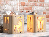 New Year Christmas Lamp Night Light Deer Lantern Decoration Hanging Tree Decoration Candle Holder Digital Download |#U273| VectorPort