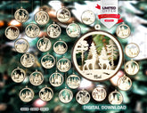 Christmas Tree Décor Bundle 30 Different Designs Christmas Balls Craft Hanging Bauble Carving Digital Download |#U280|