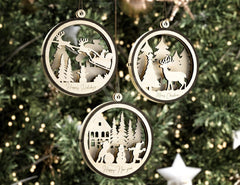 Christmas Tree Décor Bundle 30 Different Designs Christmas Balls Craft Hanging Bauble Carving Digital Download |#U280| VectorPort