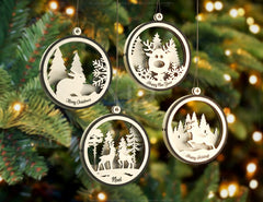 Christmas Tree Décor Bundle 30 Different Designs Christmas Balls Craft Hanging Bauble Carving Digital Download |#U280|