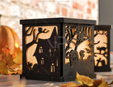Halloween Candle Tealight Holder Pumpkin Witch Spider Lantern Spooky Scene Lamp Digital Download SVG |#U284| VectorPort