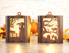 Halloween Candle Tealight Holder Pumpkin Witch Spider Lantern Spooky Scene Lamp Hanging Tree Decoration Candle Holder Digital Download |#U285| VectorPort