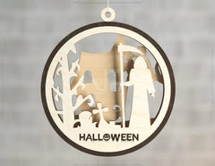 Halloween Decoration Balls Craft Hanging Bauble Pumpkin Cat Spider Lantern Spooky Scene Digital Download |#U287| VectorPort