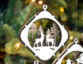 Christmas Balls Tree Decorations Craft Hanging Bauble Snowy Scene Deer New Year Décor Laser cut Digital Download |#U297| VectorPort