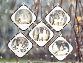 Christmas Balls Tree Decorations Craft Hanging Bauble Snowy Scene Deer New Year Décor Laser cut Digital Download |#U300| VectorPort