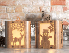 Christmas Lamp New Year Night Light Deer Lantern Decoration Hanging Tree Decoration Candle Holder Digital Download |#U304|