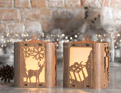 Christmas Lamp New Year Night Light Deer Lantern Decoration Hanging Tree Decoration Candle Holder Digital Download |#U304|