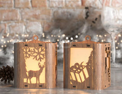 Christmas Lamp New Year Night Light Deer Lantern Decoration Hanging Tree Decoration Candle Holder Digital Download |#U304| VectorPort