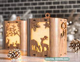 New Year Christmas Lamp Night Light Deer Lantern Decoration Hanging Tree Decoration Candle Holder Digital Download |#U305| VectorPort