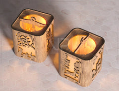 New Year Christmas Lamp Night Light Deer Lantern Decoration Hanging Tree Decoration Candle Holder Digital Download |#U305|