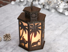 Nativity Scene Candle Holder Christmas Eve with baby Jesus, Traditional Lantern Tea Digital Download SVG |#U316|