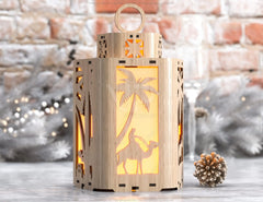 Nativity Scene Candle Holder Christmas Eve with baby Jesus, Traditional Lantern Tea Curved Corner Digital Download SVG |#U317| VectorPort