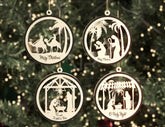 Nativity Scene Tree Balls Craft Round Hanging Bauble Christmas Eve with baby Jesus Digital Download SVG |#U319| VectorPort