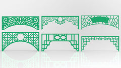 Abstract Pattern Panel Templates CNC Laser Cutting File | SVG, DXF, AI |#C032|